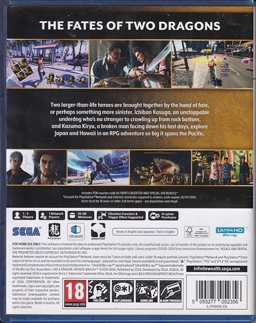 Like a Dragon Infinite Wealth - PS5 (A Grade) (Genbrug)